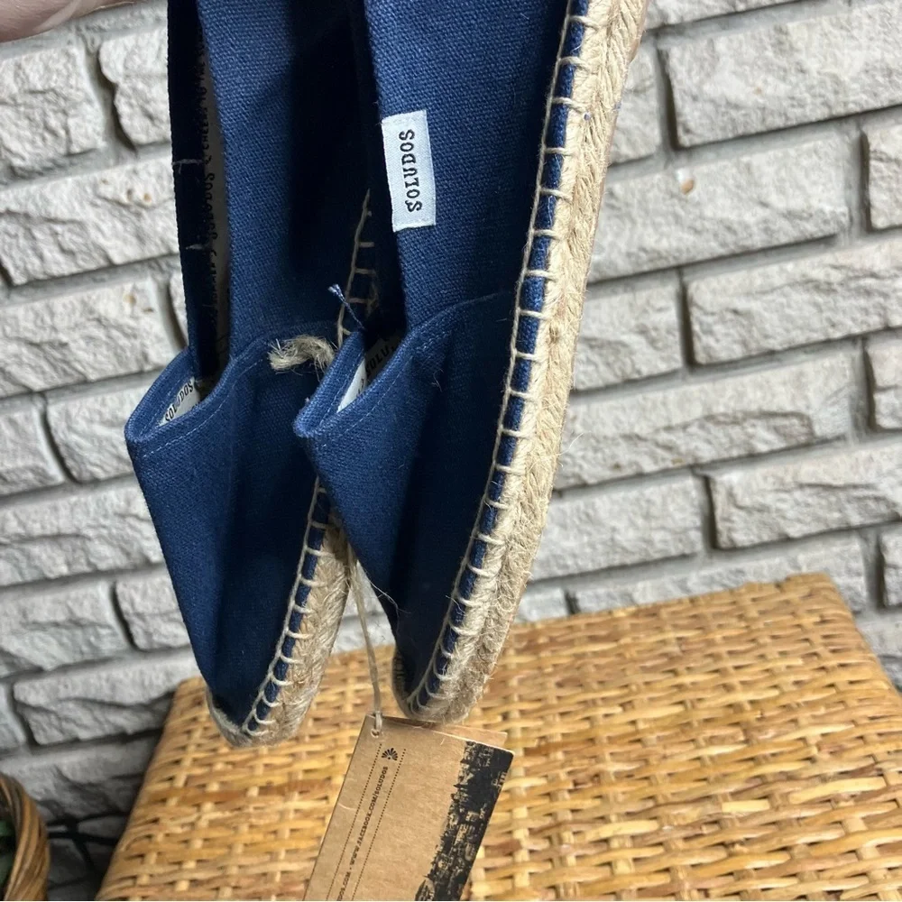 Soludos Navy Blue Classic Canvas Espadrille Flats